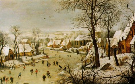 Pieter Bruegel d.Ä.: Winterlandschaft mit Vogelfalle
