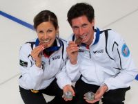 Das österreichische Mixed-Doubles-Team: Claudia Toth und Christian Roth